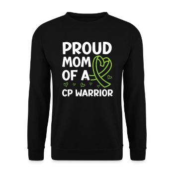 Fière maman d’une mère de paralysie cérébrale guerrière CP - Sweat-shirt Unisexe - noir - Devant - Alina (178cm) & Michal (187cm)
