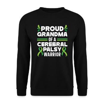 Stolze Oma einer Zerebralparese Warrior Granny - Unisex Pullover - Schwarz - Vorne - Alina (178cm) & Michal (187cm)
