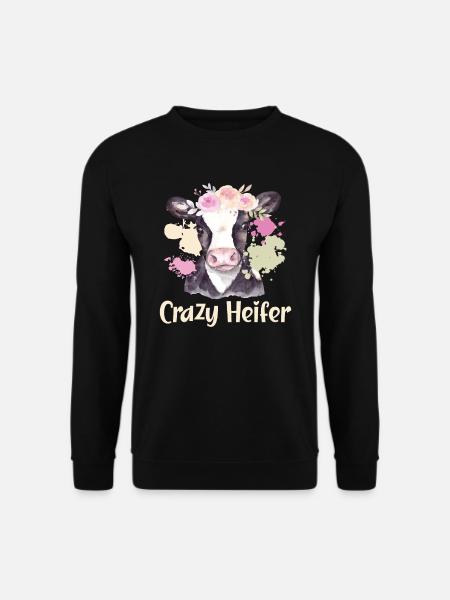 Crazy Heifer Cow Whisperer Cow Farming Farm - Sweat-shirt Unisexe - noir