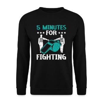 5 Minuten für Fighting Referee Game Official MMA - Unisex Pullover - Schwarz - Vorne - Alina (178cm) & Michal (187cm)