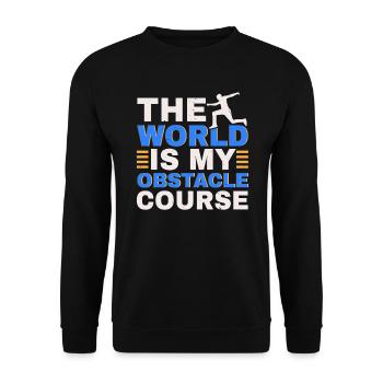 Le monde est mon parcours d’obstacles Parkour Traceur - Sweat-shirt Unisexe - noir - Devant - Alina (178cm) & Michal (187cm)
