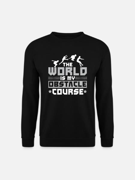 Die Welt ist mein Hindernisparcours Parkour Traceur - Unisex Pullover - Schwarz