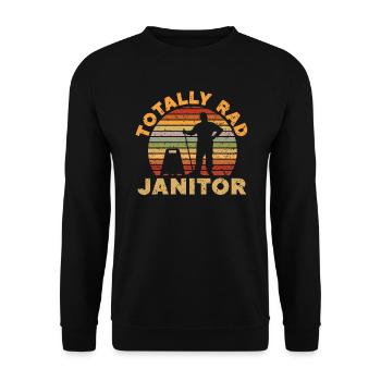 Totalement Rad Concierge Concierge De l’École Gardienne - Sweat-shirt Unisexe - noir - Devant - Alina (178cm) & Michal (187cm)