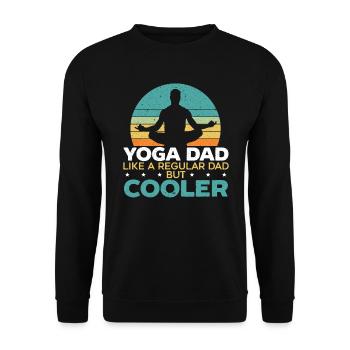 Ich bin ein Yoga-Vater wie ein Regulalr-Vater, aber cooler - Unisex Pullover - Schwarz - Vorne - Alina (178cm) & Michal (187cm)