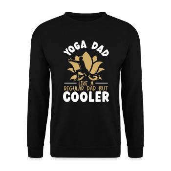 Ich bin ein Yoga-Vater wie ein Regulalr-Vater, aber cooler - Unisex Pullover - Schwarz - Vorne - Alina (178cm) & Michal (187cm)