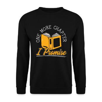 Un chapitre de plus je promets Bookworm Bibliophile - Sweat-shirt Unisexe - noir - Devant - Alina (178cm) & Michal (187cm)