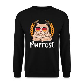 Purrost Beer Festival Buveur de bière Cat - Sweat-shirt Unisexe - noir - Devant - Alina (178cm) & Michal (187cm)