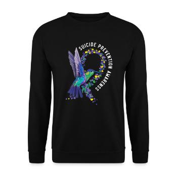 Sensibilisation à la prévention du suicide Santé mentale - Sweat-shirt Unisexe - noir - Devant - Alina (178cm) & Michal (187cm)