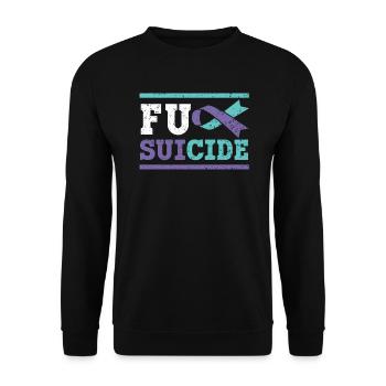 Sensibilisation à la prévention du suicide Santé mentale - Sweat-shirt Unisexe - noir - Devant - Alina (178cm) & Michal (187cm)