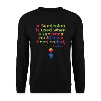 Sensibilisation à la prévention du suicide Santé mentale - Sweat-shirt Unisexe - noir - Devant - Alina (178cm) & Michal (187cm)