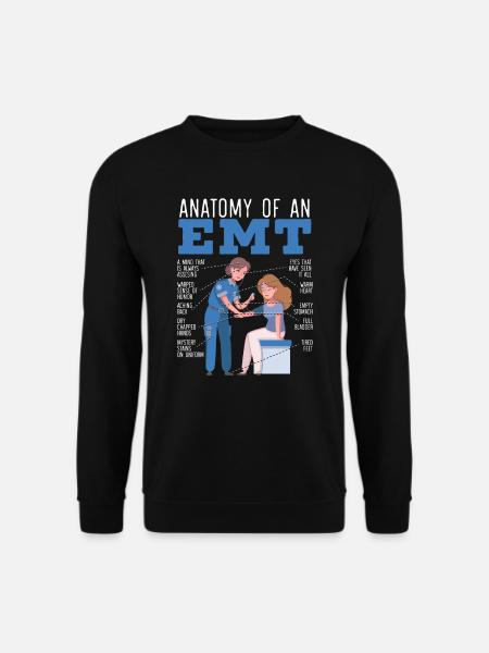 Anatomie eines EMT-Sanitäters EMT EMS Health Care - Unisex Pullover - Schwarz
