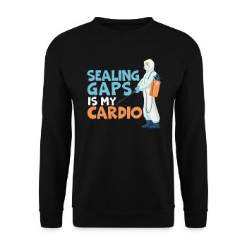 Sealing Gap Is My Cardio Exterminator Pest Control - Unisex Sweatshirt - black - Front - Alina (178cm) & Michal (187cm)