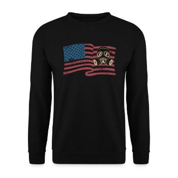 Amerikanischer Kammerjäger Tierkontrolle Schädlingsbekämpfung - Unisex Pullover - Schwarz - Vorne - Alina (178cm) & Michal (187cm)