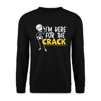 Ich bin hier für The Crack Chiropractor Chiro Squad - Unisex Pullover - Schwarz - Vorne - Alina (178cm) & Michal (187cm)