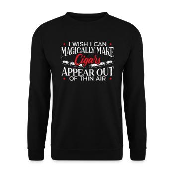 J’aimerais pouvoir faire apparaître comme par magie des cigares - Sweat-shirt Unisexe - noir - Devant - Alina (178cm) & Michal (187cm)