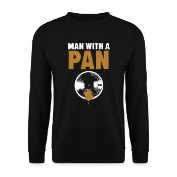 Man With A Pan Gold Prospecting Miner Gold Panning - Unisex Sweatshirt - black - Front - Alina (178cm) & Michal (187cm)