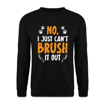 Pet Groomer Animal Stylist Fur Artist Furologist - Unisex Sweatshirt - black - Front - Alina (178cm) & Michal (187cm)