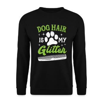 Dog Hair Is My Glitter Pet Grooming Furologist - Unisex Sweatshirt - black - Front - Alina (178cm) & Michal (187cm)