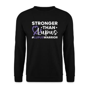 Stärker als Lupus Bewusstsein Autoimmunkrankheit - Unisex Pullover - Schwarz - Vorne - Alina (178cm) & Michal (187cm)
