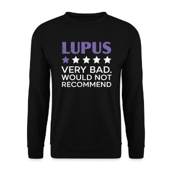 Lupus Bewusstsein Purple Ribbon Autoimmunkrankheit - Unisex Pullover - Schwarz - Vorne - Alina (178cm) & Michal (187cm)