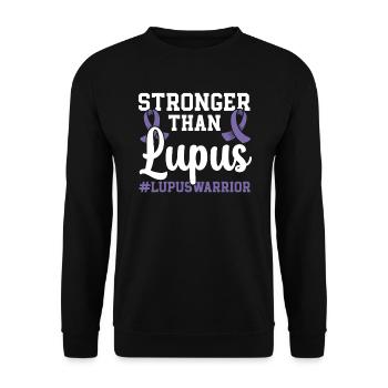 Stärker als Lupus Bewusstsein Autoimmunkrankheit - Unisex Pullover - Schwarz - Vorne - Alina (178cm) & Michal (187cm)