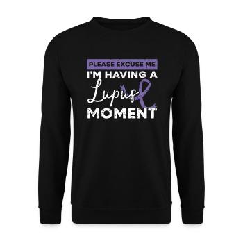 J’ai un moment de lupus Conscience du lupus - Sweat-shirt Unisexe - noir - Devant - Alina (178cm) & Michal (187cm)