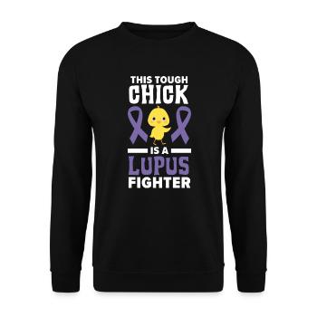 Ce poussin est un combattant du lupus lupus conscience - Sweat-shirt Unisexe - noir - Devant - Alina (178cm) & Michal (187cm)