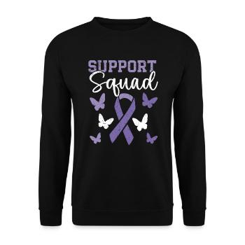 Support Squad Autoimmunkrankheit Lupus Bewusstsein - Unisex Pullover - Schwarz - Vorne - Alina (178cm) & Michal (187cm)