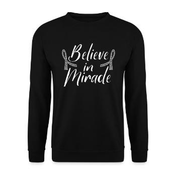 Glauben Sie an Wunder Karzinoid Krebs Bewusstsein - Unisex Pullover - Schwarz - Vorne - Alina (178cm) & Michal (187cm)