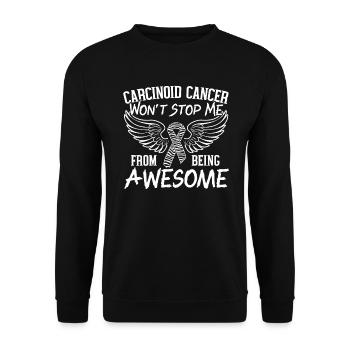 Karzinoidkrebs wird mich nicht davon abhalten, großartig zu sein - Unisex Pullover - Schwarz - Vorne - Alina (178cm) & Michal (187cm)