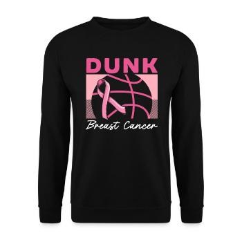 Dunk Breast Cancer Basketball Player Breast Cancer - Unisex Sweatshirt - black - Front - Alina (178cm) & Michal (187cm)