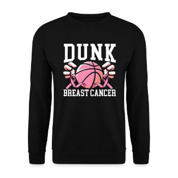 Dunk Breast Cancer Basketball Player Breast Cancer - Unisex Sweatshirt - black - Front - Alina (178cm) & Michal (187cm)