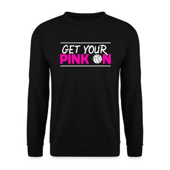 Obtenez votre joueur de volleyball Pink On Breast Cancer - Sweat-shirt Unisexe - noir - Devant - Alina (178cm) & Michal (187cm)
