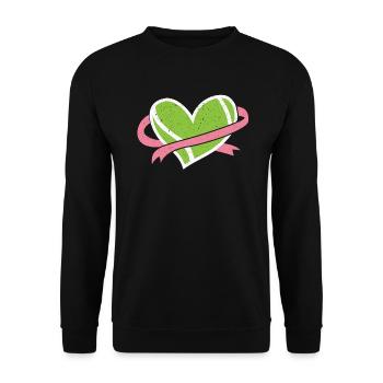 Tennis Player Breast Cancer Racquet Sports - Unisex Sweatshirt - black - Front - Alina (178cm) & Michal (187cm)