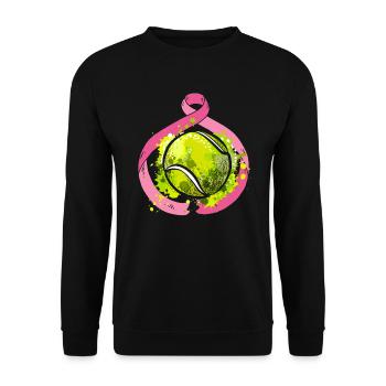Tennis Player Breast Cancer Racquet Sports - Unisex Sweatshirt - black - Front - Alina (178cm) & Michal (187cm)
