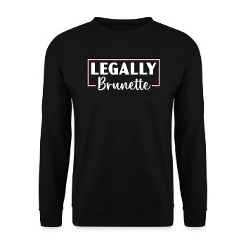 Legally Brunette Brown Hair Fashion Blonde Hair - Unisex Sweatshirt - black - Front - Alina (178cm) & Michal (187cm)