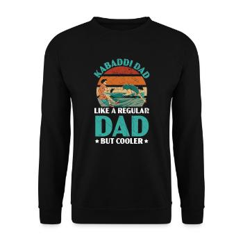 Kabaddi Dad Indian Team Sport Raider Fathers Day - Unisex Sweatshirt - black - Front - Alina (178cm) & Michal (187cm)