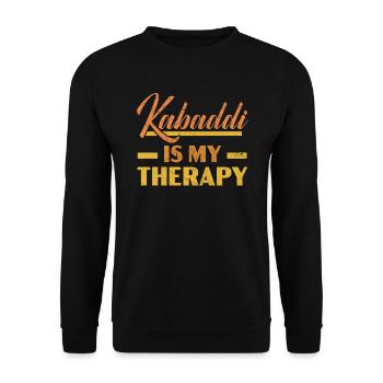 Kabaddi Is My Therapy Indian Team Sport Raider - Unisex Sweatshirt - black - Front - Alina (178cm) & Michal (187cm)