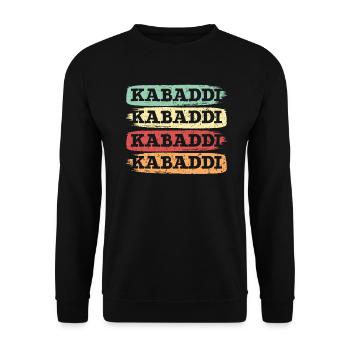 Retro Kabaddi Indian Game Team Sport Raider - Unisex Sweatshirt - black - Front - Alina (178cm) & Michal (187cm)
