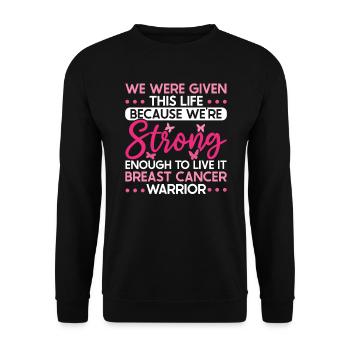 Guerrier du cancer du sein Sensibilisation au cancer du sein - Sweat-shirt Unisexe - noir - Devant - Alina (178cm) & Michal (187cm)
