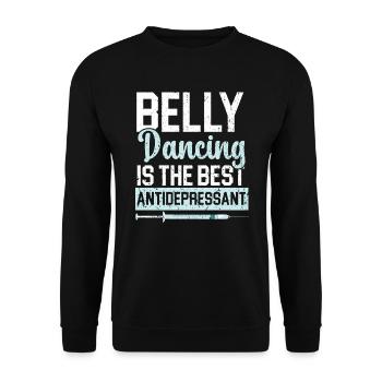 Bauchtanz ist das beste Antidepressivum Shimmy - Unisex Pullover - Schwarz - Vorne - Alina (178cm) & Michal (187cm)
