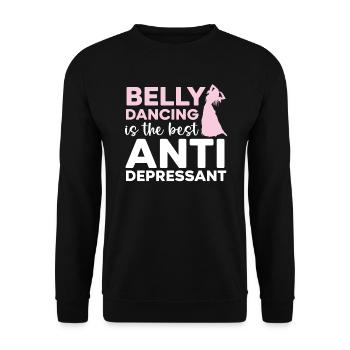 Bauchtanz ist das beste Antidepressivum Shimmy - Unisex Pullover - Schwarz - Vorne - Alina (178cm) & Michal (187cm)