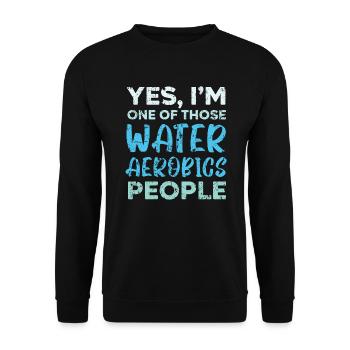 Oui, je suis l’un de ces gens d’aquagym Fitness - Sweat-shirt Unisexe - noir - Devant - Alina (178cm) & Michal (187cm)