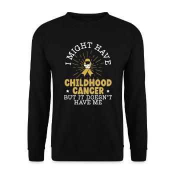 Peut avoir un cancer infantile, mais il ne m’a pas - Sweat-shirt Unisexe - noir - Devant - Alina (178cm) & Michal (187cm)