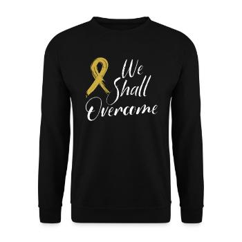 We Shall Overcome Childhood Cancer Awareness - Unisex Sweatshirt - black - Front - Alina (178cm) & Michal (187cm)
