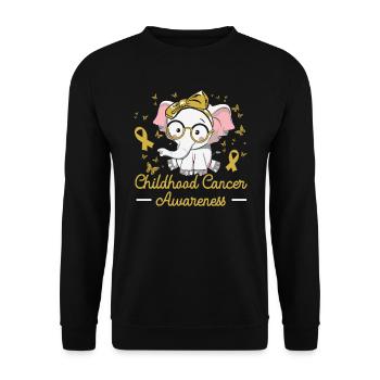 Escouade de soutien à la sensibilisation au cancer infantile Elephant - Sweat-shirt Unisexe - noir - Devant - Alina (178cm) & Michal (187cm)
