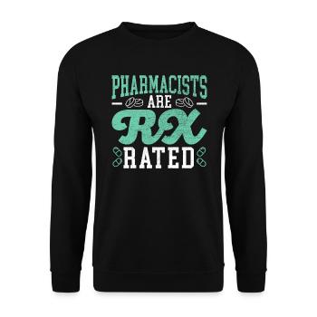 Pharmacist Are Rx Rated Prescription Pharmacy - Unisex Sweatshirt - black - Front - Alina (178cm) & Michal (187cm)