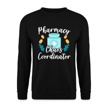 Pharmacy Chaos Coordinator Prescription Pharmacist - Unisex Sweatshirt - black - Front - Alina (178cm) & Michal (187cm)