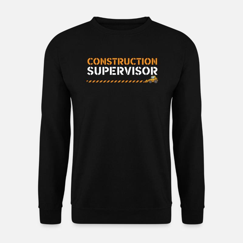 Bauleiter Job Bauarbeiter - Unisex Pullover - Schwarz