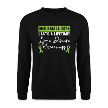 One Small Bite Lasts A Lifetime Lyme Disease - Unisex Sweatshirt - black - Front - Alina (178cm) & Michal (187cm)